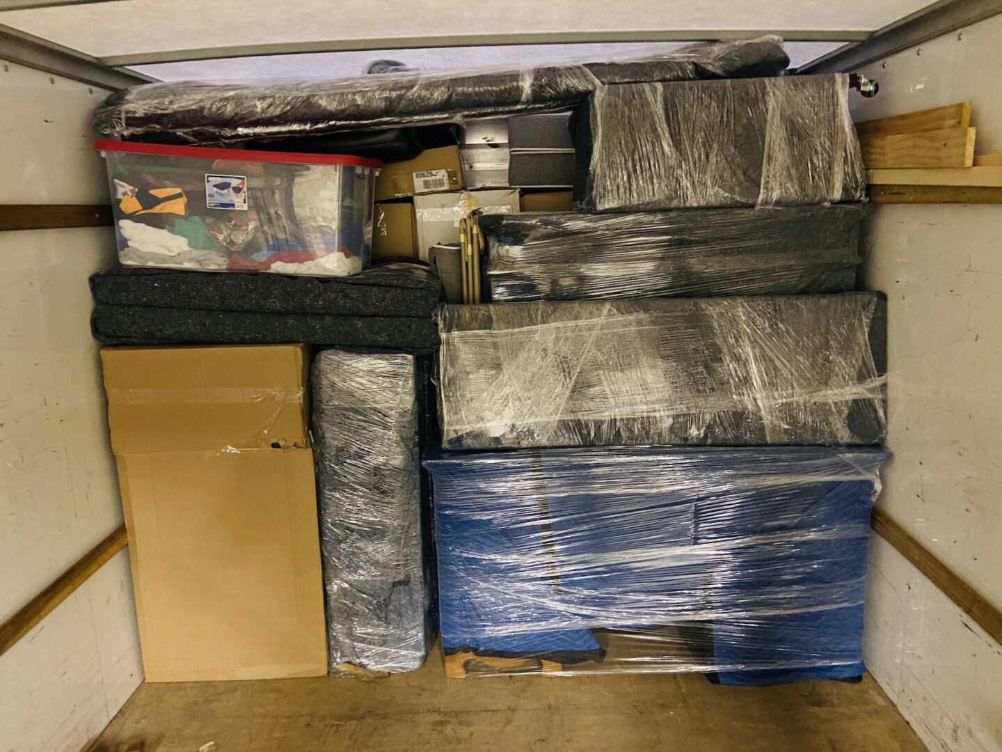 Packing a truck for a move from Indiana to Raleigh North Carolina